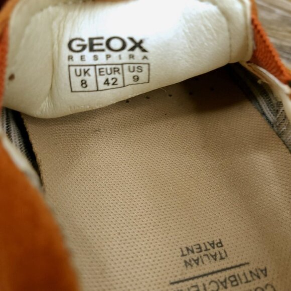 Geox Respira Burnt Orange Suede/Canvas Slip-Ons W/ Rope Midsoles Men\'s Size 9 main image 8